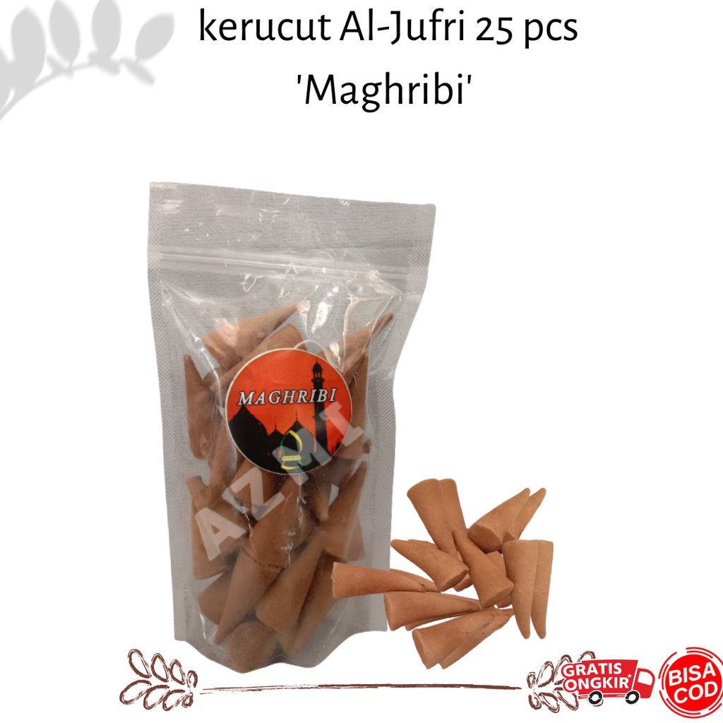 Dupa Bukhur Buhur Bakhoor Kerucut Aromaterapi Arab Mini Maghribi isi 25pcs Al Jufri Premium Quality