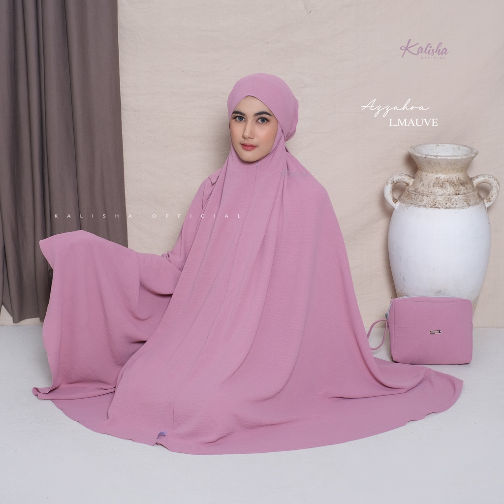 Kalisha - Mukena Dewasa 3in1 Mukena Crinkle Airflow Mukena Jumbo Polos Azzahra Mukena Malay