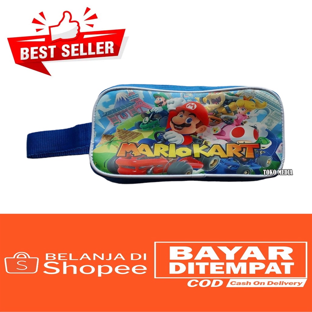 

TOKO MEDIA Best Seller!! Tempat Pensil anak dengan Karakter Kartun Populer lucu favorit Bahan Tebal MARIO