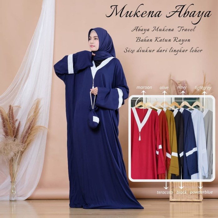 ABAYA MUKENA TRAVEL - MUKENA ABAYA BAHAN KATUN RAYON PREMIUM