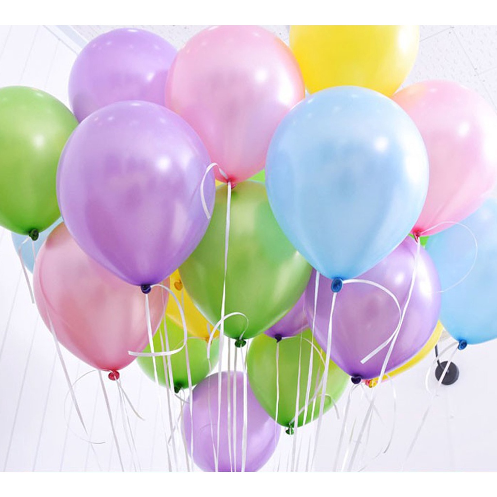 Balon Latex Metallic Ukuran 12 Inc High Quality Balon Ulang Tahun Warna Warni Balon Metalik Balon Huruf