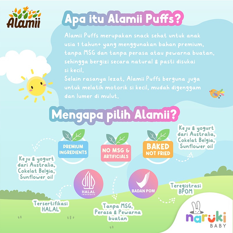 Alamii Puffs Cemilan Snack Sehat Untuk Bayi dan Anak 25gr