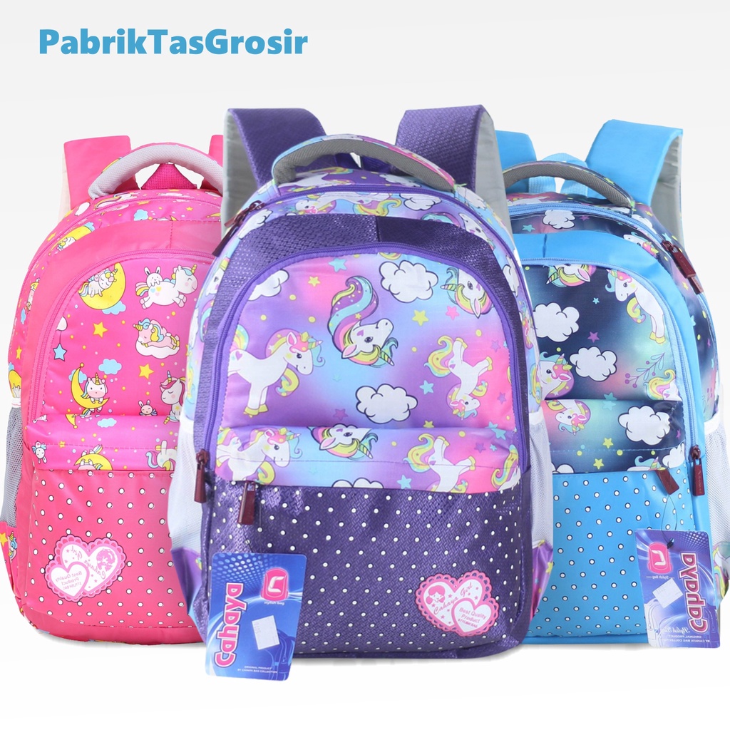 Jual Tas Unicorn Anak Tas Sekolah Perempuan Ransel Aak Tas SD SMP Backpack Multifungsi Ransel Anak Cewek Unicorn Bonus Tempat Pensil Raincover Muat Laptop Buku Tema LKS Buku Paket Jahita Kuat Bahan impor Tebal Awet