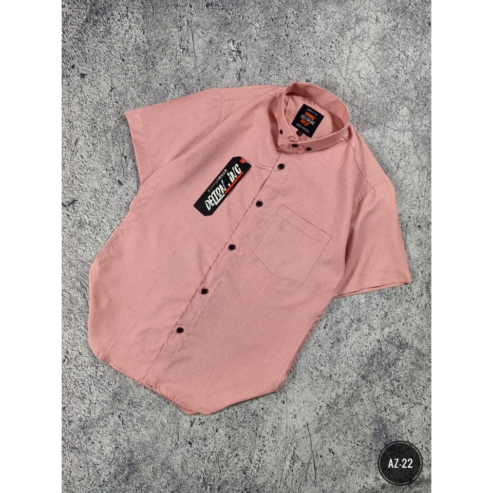 Kemeja Pria Polos Lengan Pendek Model Slimfit - Kemeja Kasual Pria (AZ-5)