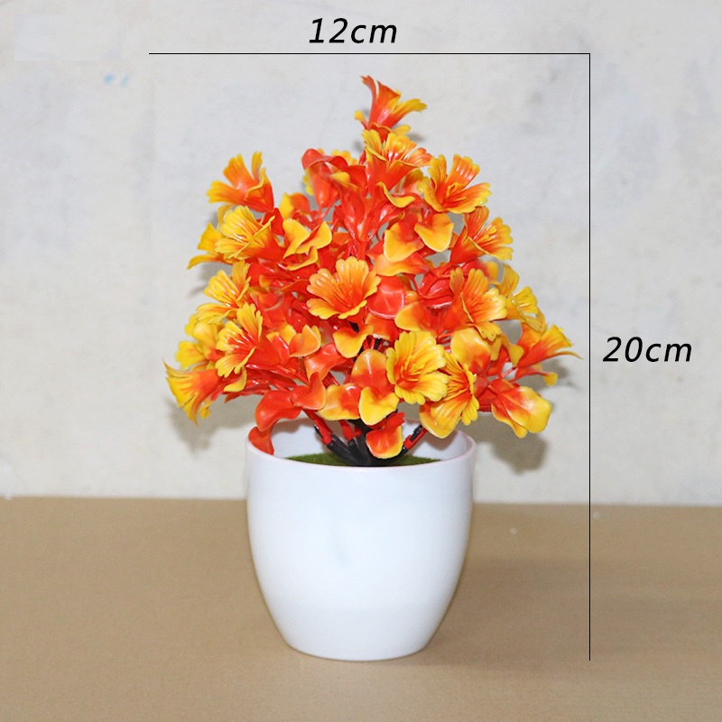 FYGALERY PT42 Pot Tanaman Hias Bunga Hias Plastik Ornamen Pot Bongsai Artificial Flower Decoration