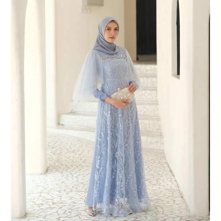 official gamis terbaru lebaran wanita / baju wanita / dress / baju gamis wanita terbaru / gamis luna