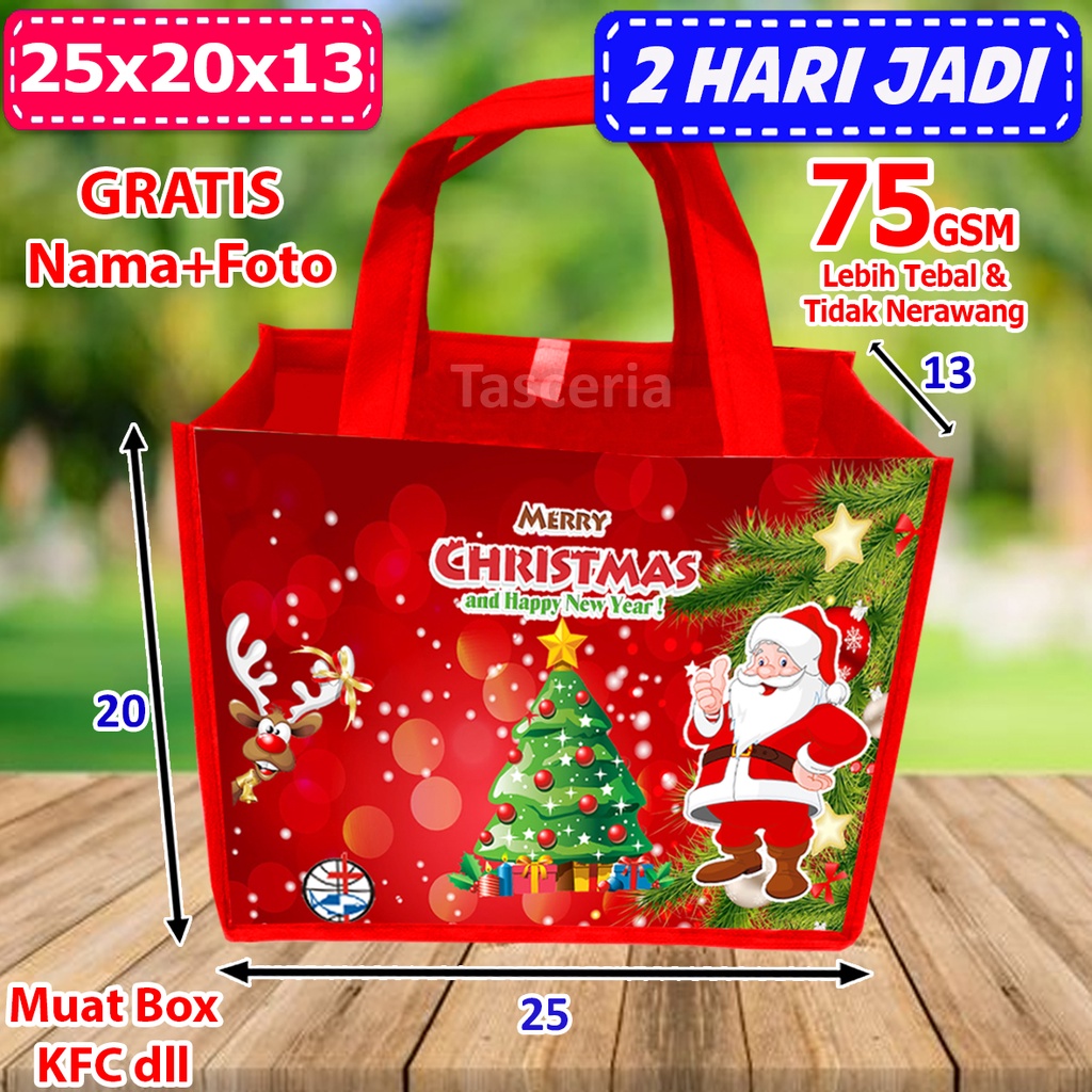 

Tas Souvenir Natal Anak / Tas Kantong Natal / Goodiebag Natal / Tas Natal Custom / Souvenir Natal