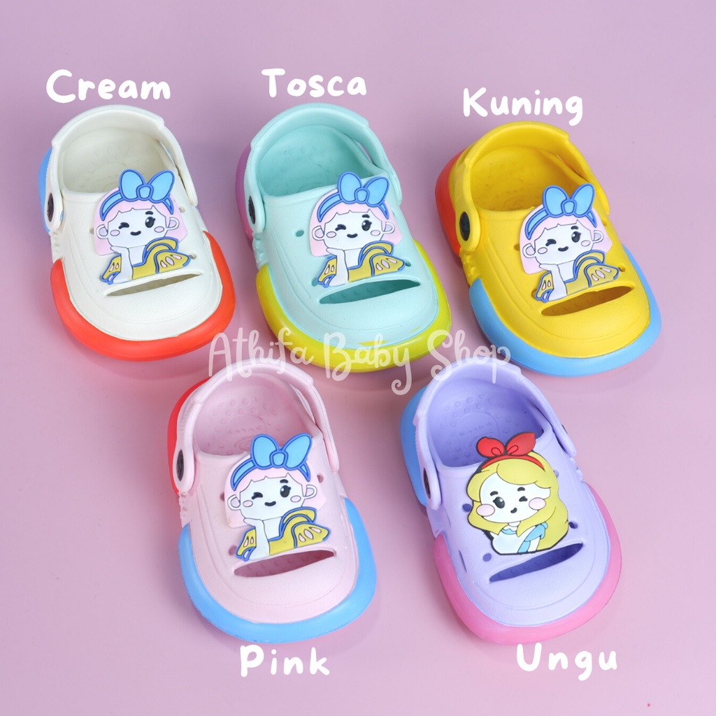 Sepatu Sandal Baim Karakter Anak Perempuan Bayi Balita Usia 6 7 8 9 10 11 Bulan 1 2 3 Tahun Spon Prewalker Phylon -523E-