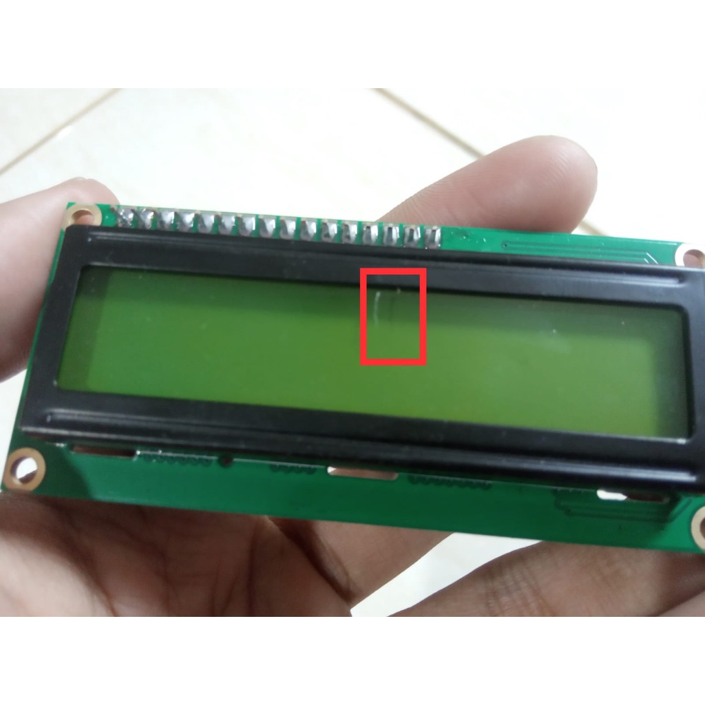 LCD 1602 / 16x2 I2C Module Backpack Kondisi Lecet Dikit