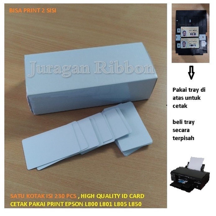 

Inkjet Id Card Harga Per Box ( Satu Kotak Isi 230 Pcs ) Grade A Star Seller