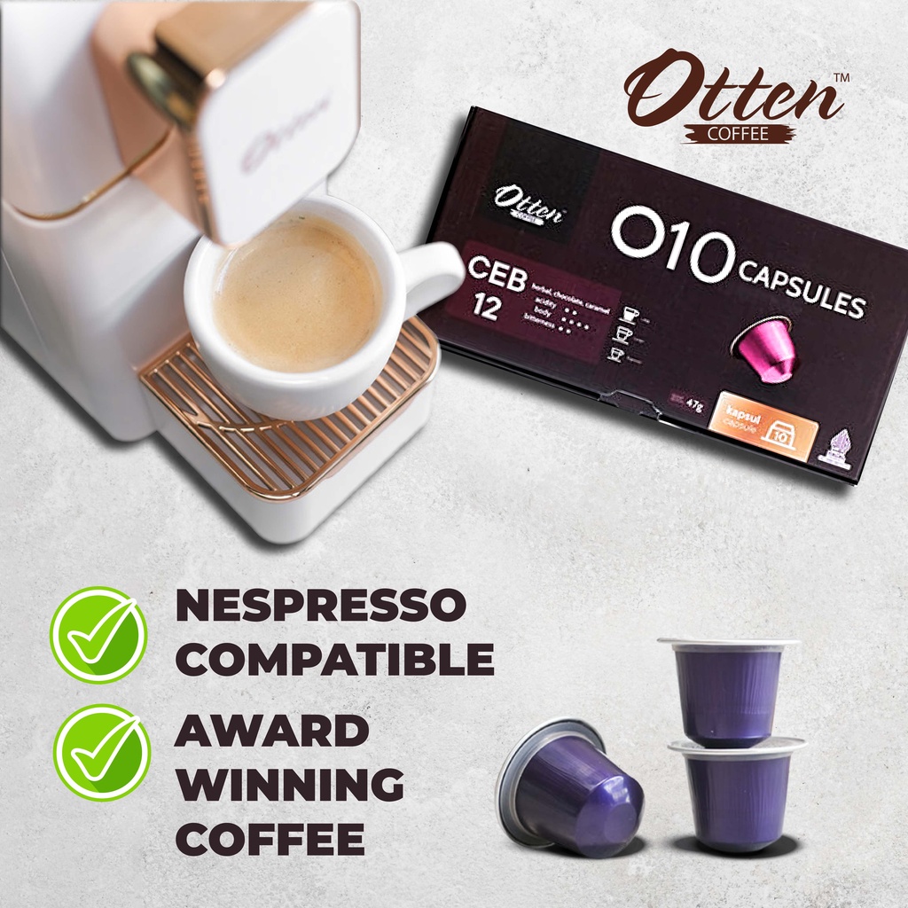 Kopi Kapsul - O10 Crema Espresso Coffee Capsule - Kompatibel Mesin Nespresso