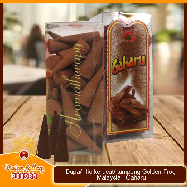 Dupa Hio Buhur Kerucut Cone Golden Frog Malaysia - Gaharu 50pcs