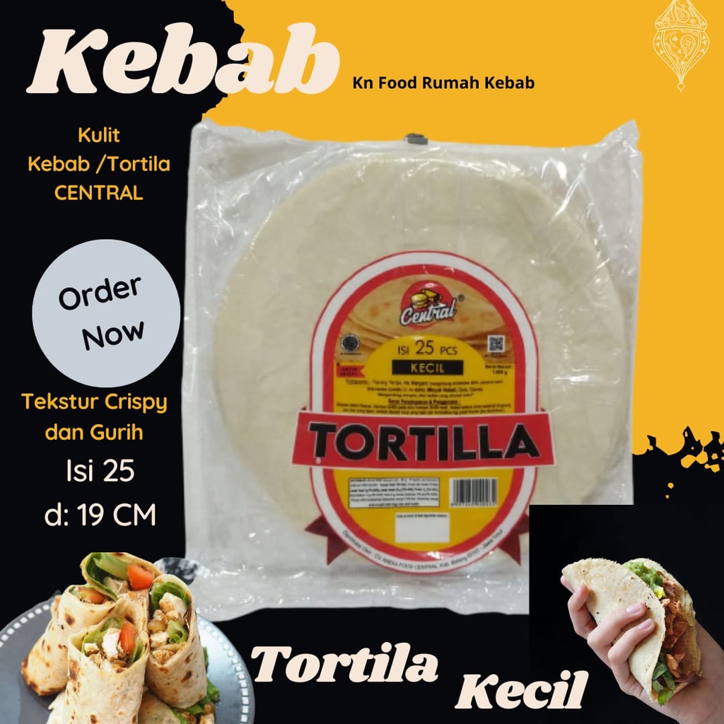 

Tortila Kebab - Kulit Kebab - diameter 20 cm - isi 25 - TORKECIL