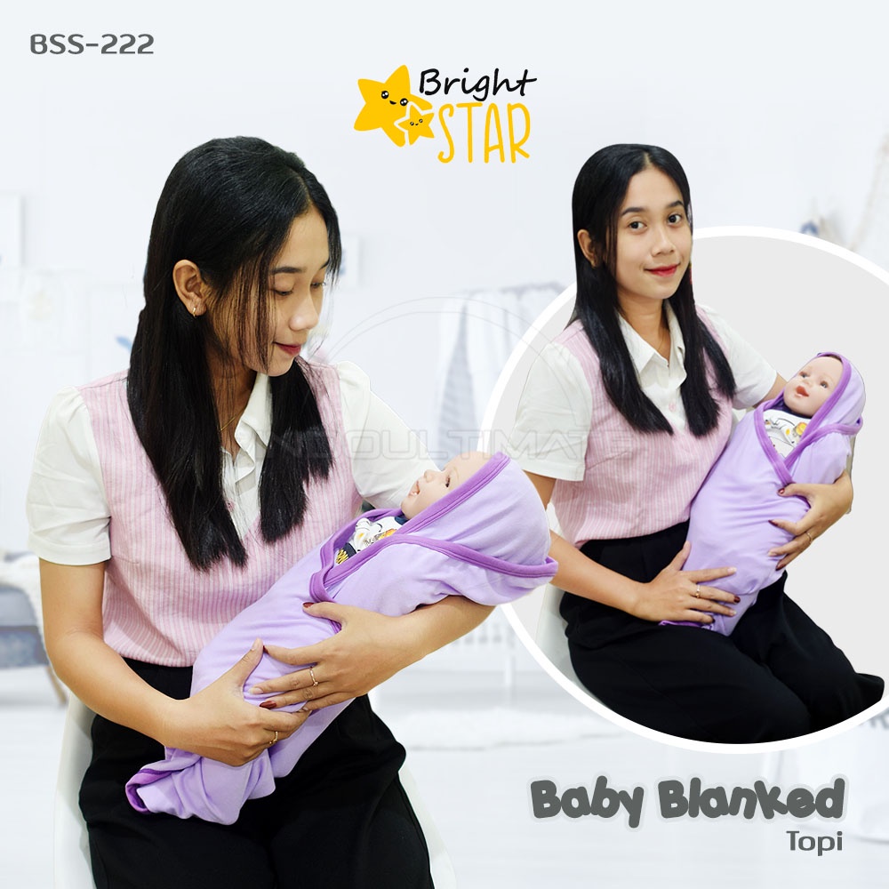 Selimut Topi Bayi Selimut Tidur BABY STAR [75 cm x 68 cm] Selimut Bayi Newborn Alas Tidur Bayi BSS-222 Selimut Bayi Tebal Baby Blanket Selimut Hoodie Hoodie Blanket Perlengkapan tidur bayi kamar bayi