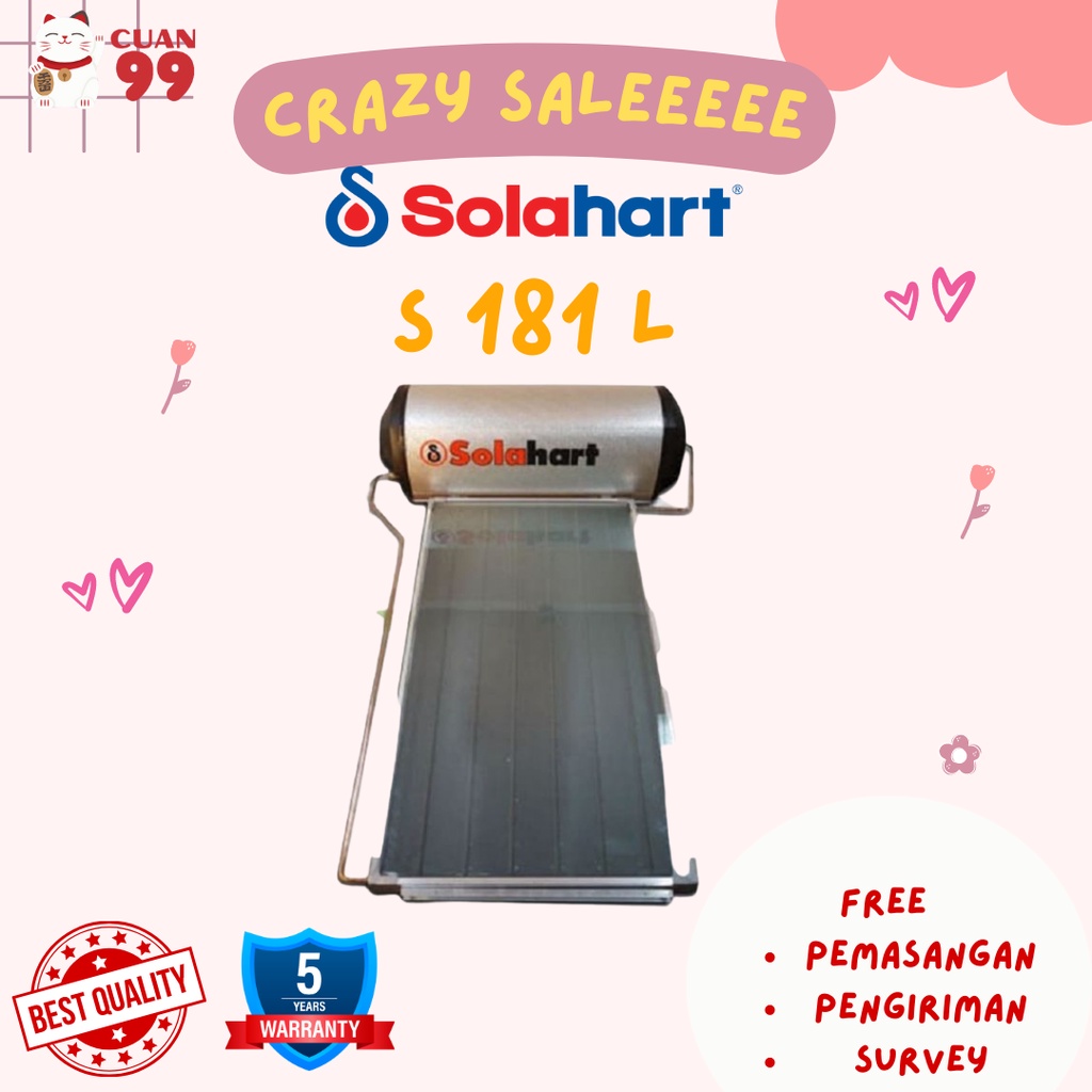 SOLAHART SOLAR WATER HEATER 181 L CRAZY SALEE ORIGINAL