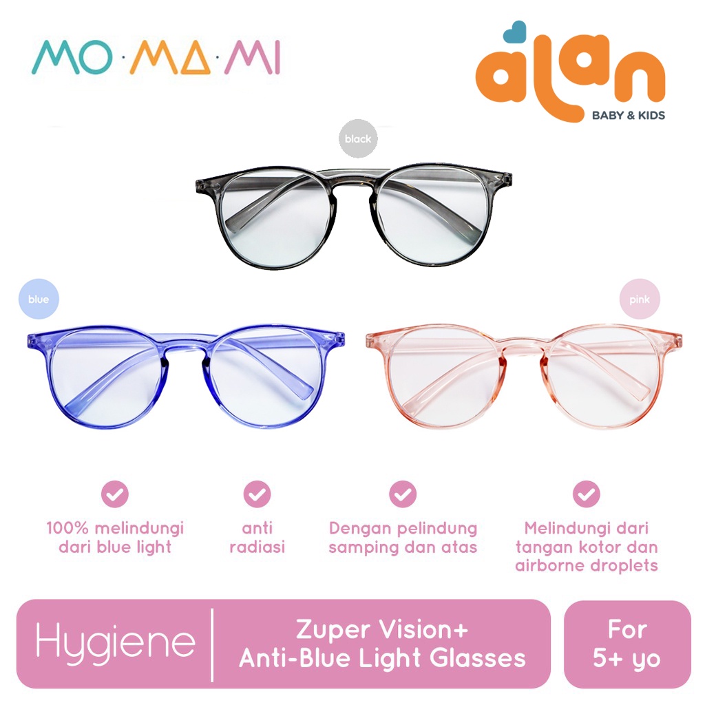 Momami Zuper Vision+ Anti-Blue Light Glasses / Kacamata Anti Radiasi Untuk Anak