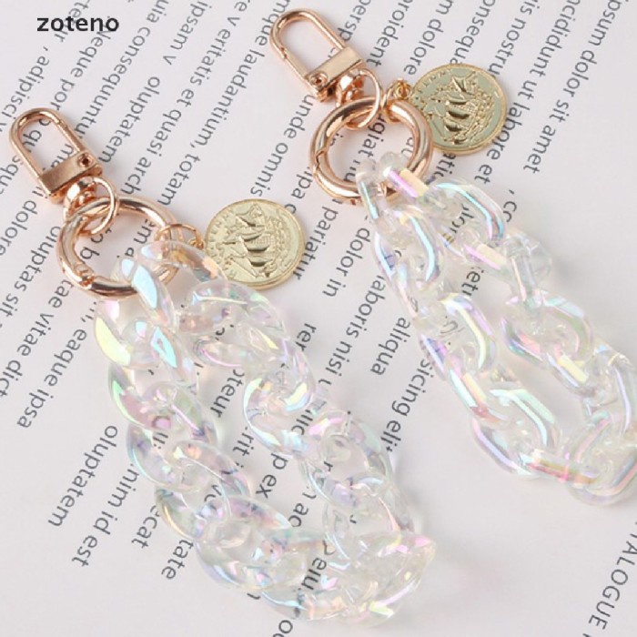 

Terlaris Krap Zoteno Keychain Gold Color Button Chain Acrylic Key P