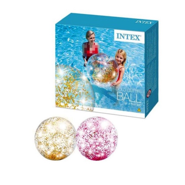 Jual INTEX 58070 Mainan Anak Pink Gold Glitter Ball Bola Kolam Pantai 71 Cm - Gold Diskon