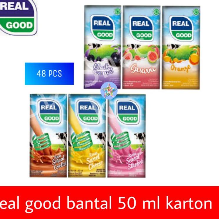 

☛ Real Good Bantal karton 50 ml isi 48bj ✤