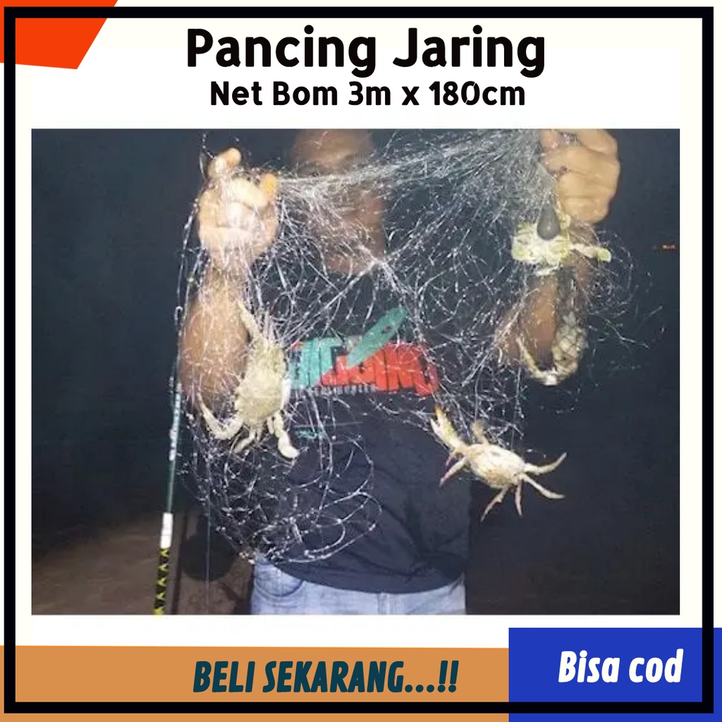 Pancing Jaring Net Bom Ukuran 3" - Net Jaring Ikan Bom Ukuran 3"