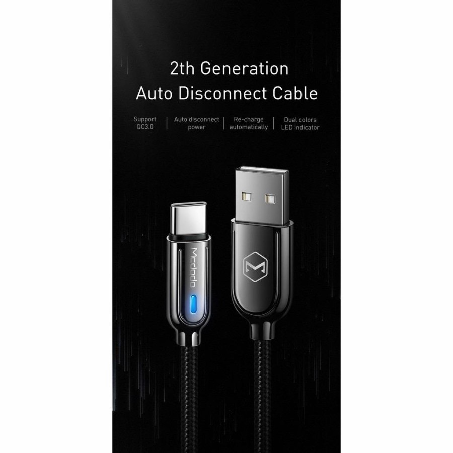 Mcdodo CA-6190 Kabel Data Charger USB TYPE C Auto Power Off Fast 1M