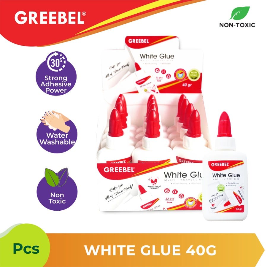 Lem Putih Greebel 40g / Lem Cair White Glue