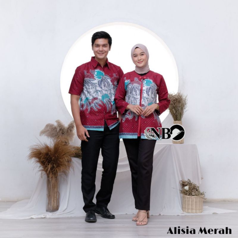 COUPLE BATIK NEW HEM BLUS BLOUSE TRENDING INTERNATIONAL COUPLE