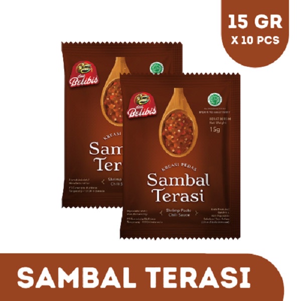 SAMBAL TERASI DUA BELIBIS SACHET 15GR X 10PCS