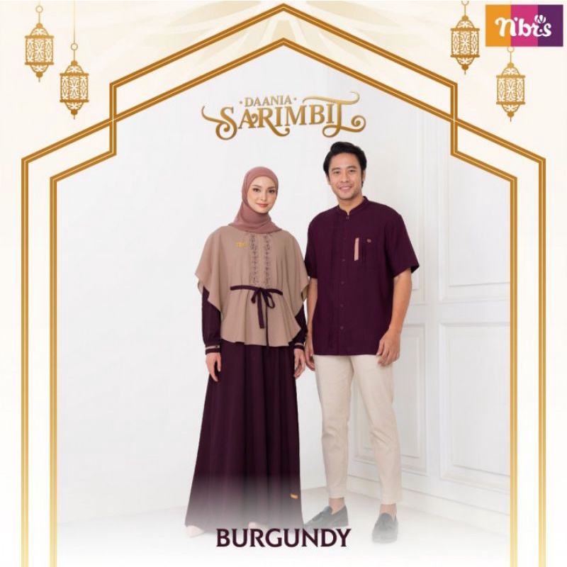 NIBRAS SARIMBIT DAANIA BURGUNDY COUPLE KELUARGA NBRS