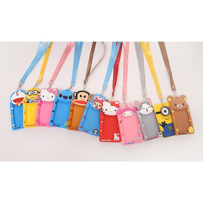 FYGALERY HL0002 Name Tag Karakter Cartoon Card Holder Penyimpanan Kartu ID Gantung Murah