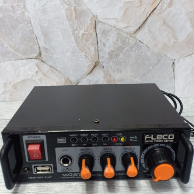 BISA COD Power Amplifier Fleco D05 / D5 original - Ampli Karaoke Mini Digital Stereo Ac dan Dc Radio/Usb/SD