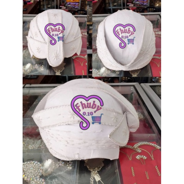 Blangkon Manten Solo Payet Putihan - Blangkon Pengantin Solo Murah