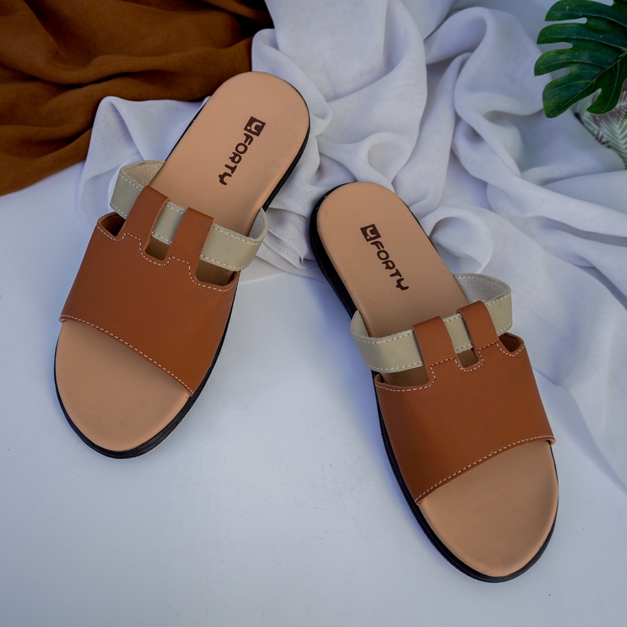 Murah Sandal Slop Wanita Sol Trepes empuk Sendal cewek Flat nyaman