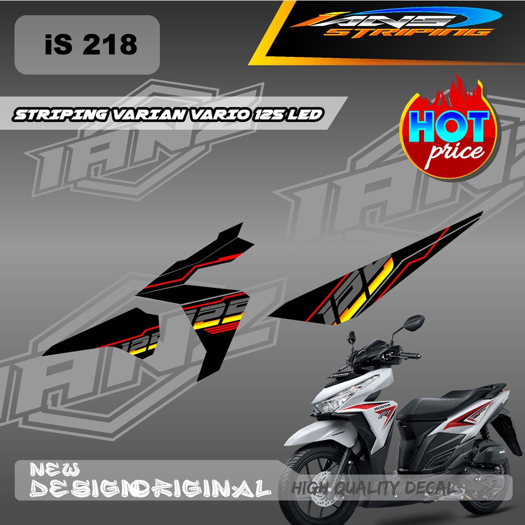 STIKER LIST SEMI FULL BODY HONDA VARIO 125 LED / STIKER VARIO 125 / DECAL VARIO CUSTOM VARIAN / DECAL STIKER KERETA VARIO 125 LED IS218