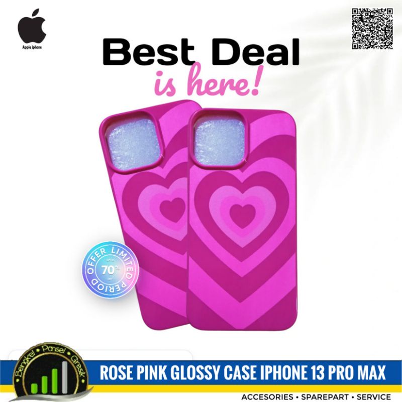 Rose Pink Glossy Case Iphone 13 Pro Max