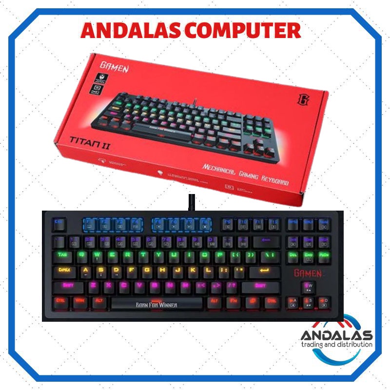 KEYBOARD GAMING MECHANICAL GAMEN TITAN II WIRED KEYBOARD GAMING PLUGGABLE SWITCH BLUE GAME RGB