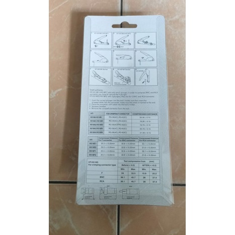Tang Krimping / Crimping Press Compression Coaxial BNC F RG6 RG9 HT-H518A Merek Monster