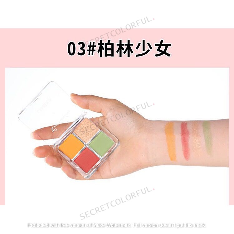 LAMEILA 4 Warna Eyeshadow Matte and Shimmer AVOCADO Eyeshadow Palette Waterproof Longlasting Makeup