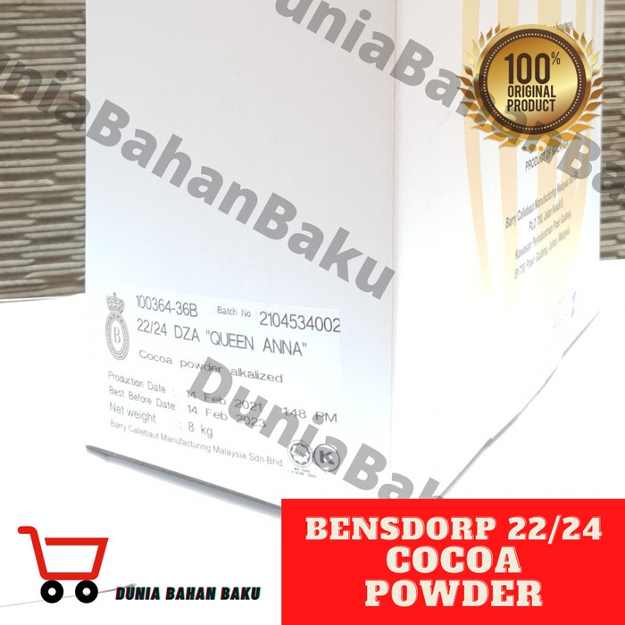 

COKLAT BUBUK FAT 22/24 "QUEEN ANNA" BENSDORP 500 G /1 KG ORI 100%