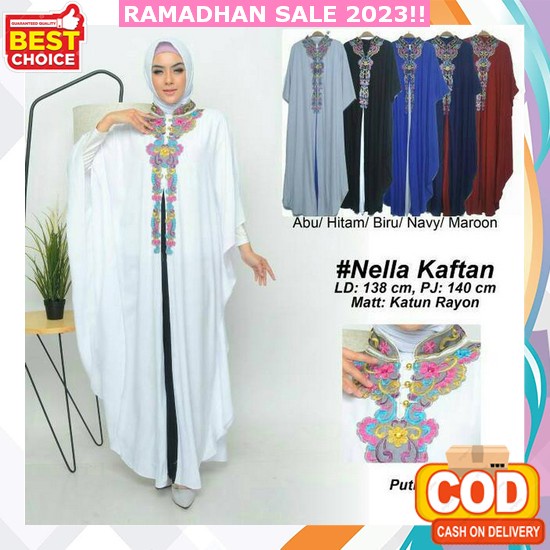 Kaftan Sultan Mewah Elegan 2022 Baju Kondangan Gamis Kaptan Remaja Wanita Simple Elegan Kekinian Vir