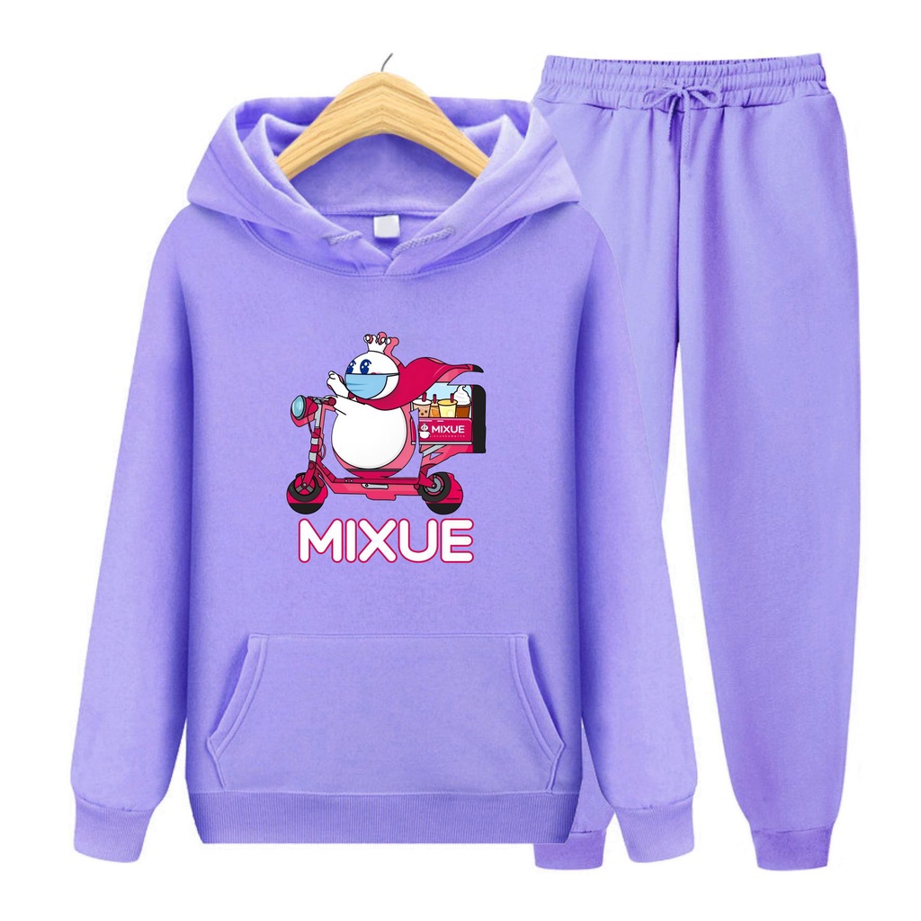 Setelan Sweater Hoodie  Anak MIXUE ICE CREAM Usia 4-14 Tahun Bisa Bayar Ditempat COD