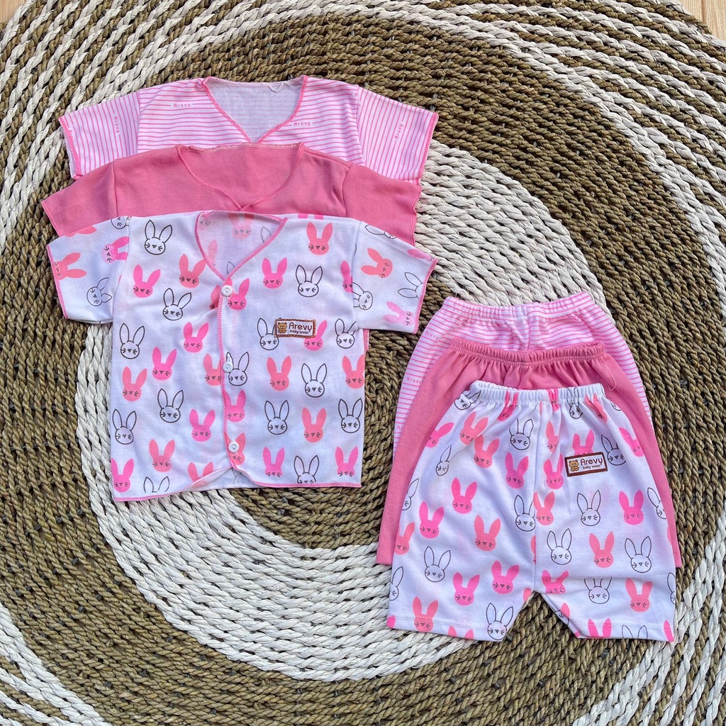 Paket Baju Bayi Newborn Arevy &amp; Kenzie Babywear 0-3 Bln Pink Series Perlengkapan Bayi Baru Lahir &amp; Kado Baby Giftset Paket Lahiran Setelan Piyama Bedong STK Jumper Popok Gurita Topi