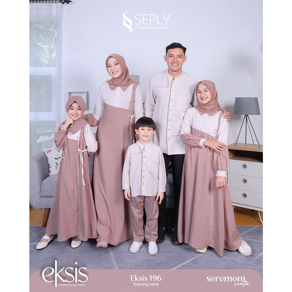 [ SALE ] SARIMBIT 2023 SEPLY EKSIS 196 EVENING SAND KOKO AYAH ANAK GAMIS IBU ANAK XS - XXL JUMBO  0 