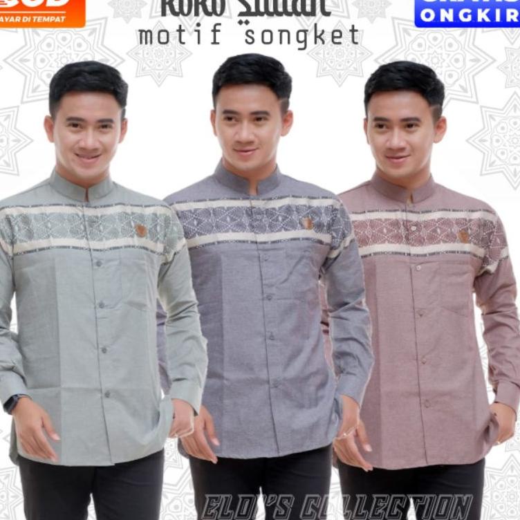 PALING DIMINATI kemeja Koko / Koko pria sultan motif songket