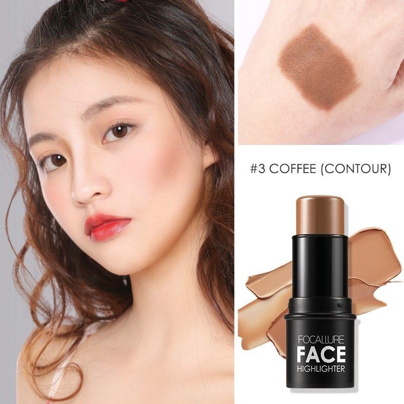 NIK - FOCALLURE Silky Cream Highlighter &amp; Contour Stick-Kosmetik Highlighter &amp; Contour Multi Stick - 4 colours FA01 BPOM ORIGINAL