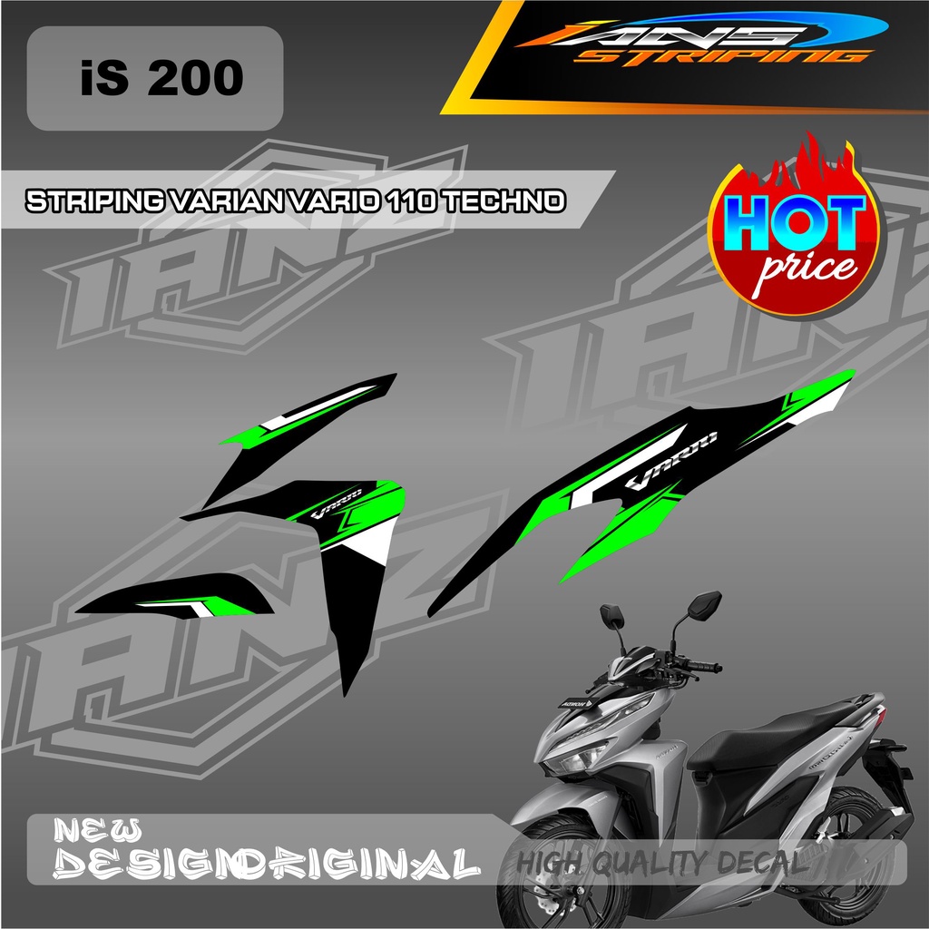 TERBARU STIKER STRIPING MOTOR HONDA VARIO TECHNO 110 VARIASI DESAIN WARNA / STIKER DECAL HONDA VARIO110 / DECAL KERETA HONDA VARIO TECHNO IS200