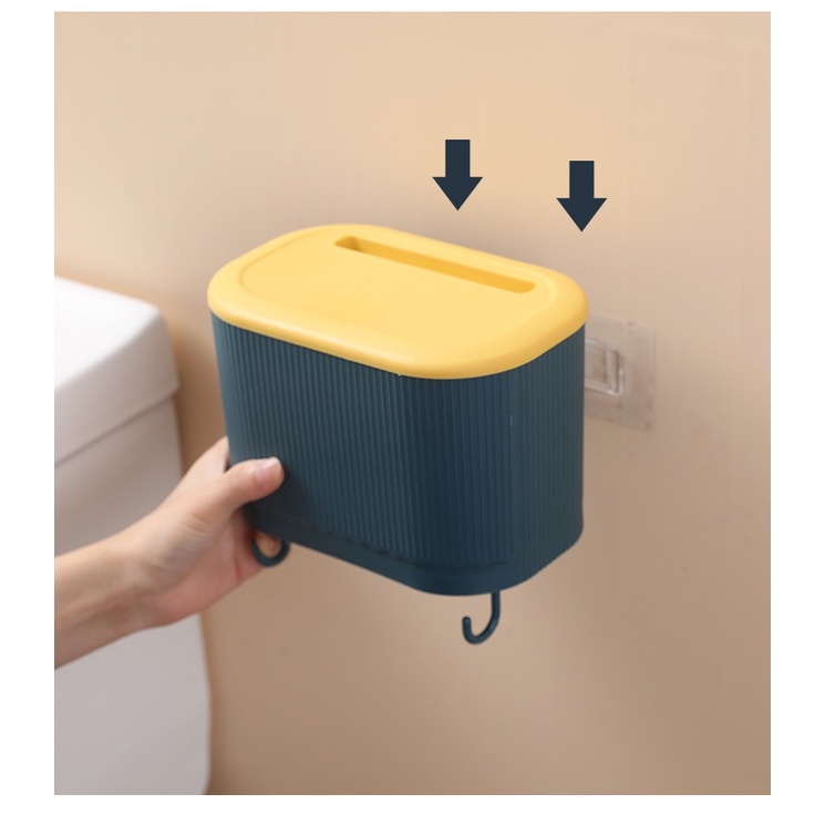 FYGALERY HL0301 Kotak Tisu Toilet Waterproof Tempat Tissu Tempel Dinding Kamar Mandi Ruang Tamu Tempat Penyimpanan Tissue Box Organizer Handphone Holder Multifungsi