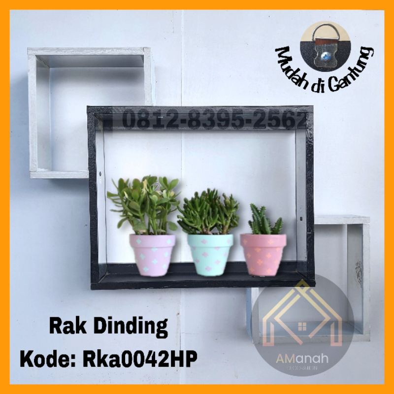 [COD] RAK DINDING MINIMALIS BENTUK KOTAK RKA0042 - RAK PAJANG KAYU - RAK TEMBOK