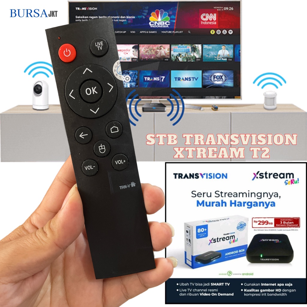 REMOTE TRANVISION XTREAM STB T2 ANDROID 10 DM12