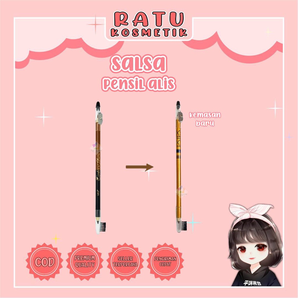 ❤ RATU ❤ Salsa Eyebrow Guru | Pensil Alis 4 in 1 BPOM✔️